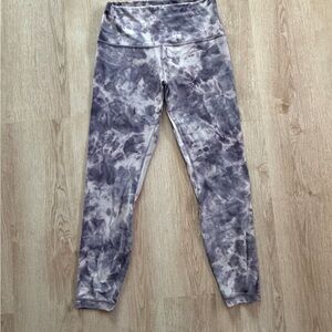 lululemon athletica Align Ice Dye Tie-Dye Leggings -Purple Gray and White